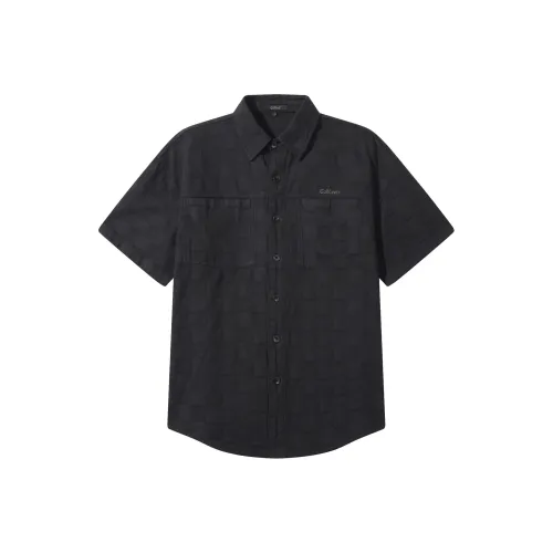 Cabbeen Рубашка Мужская Угольный Черный 01