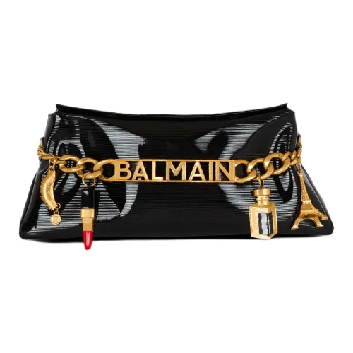 BALMAIN 1945 Телячья кожа Сумка через плечо Женская Черная