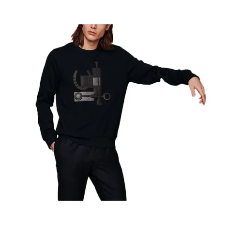 HERMES Мужские черные свитеры