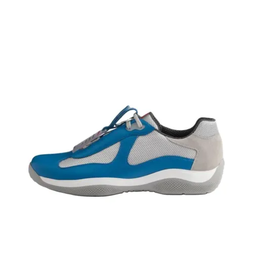 PRADA America's Cup Низкий Топ Повседневная Обувь Мужская Сапфирово-Синий