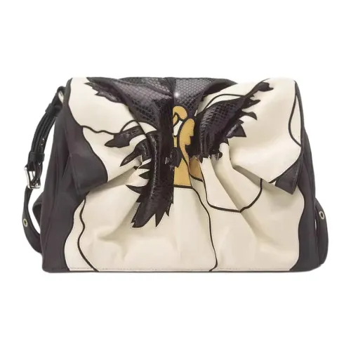 Valentino Сумка через плечо из коровьей кожи большая женская черная и белая