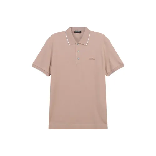 Ermenegildo Zegna Камея Коричневый Розовый Мужская Поло