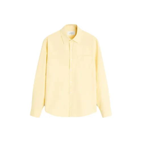 ZARA Светло-желтые мужские рубашки