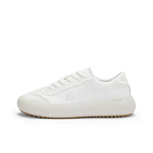 SUN68 Low-Top Canvas Shoes Z35221 01 White Women's