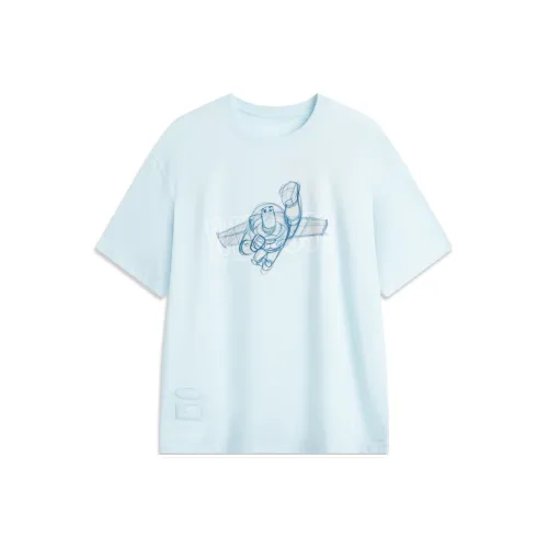 LiNing x Disney T-Shirt Мужской Светло-Небесно-Синий