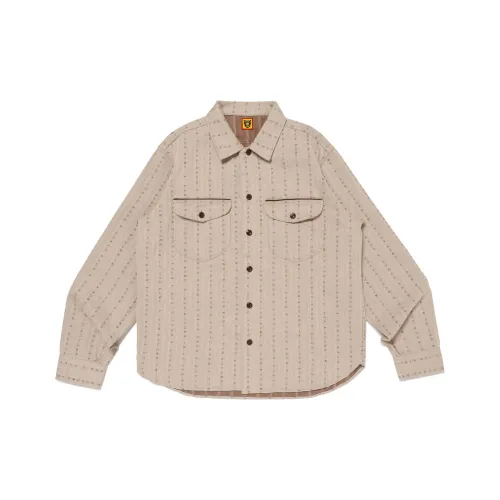 HUMAN MADE Светло-янтарные унисекс рубашки