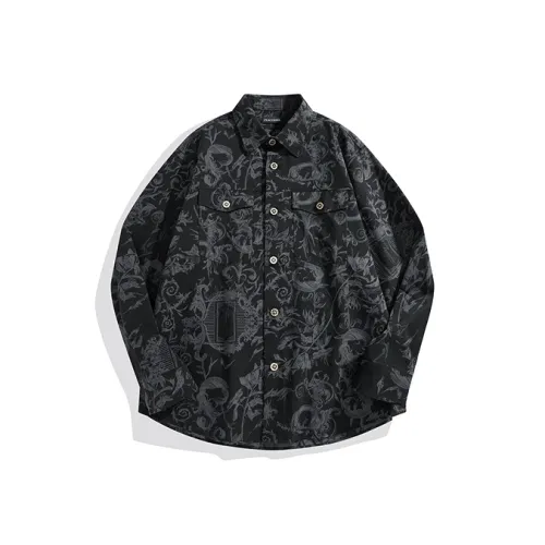 PEACEBIRD MEN Черный 1 Мужская Рубашка