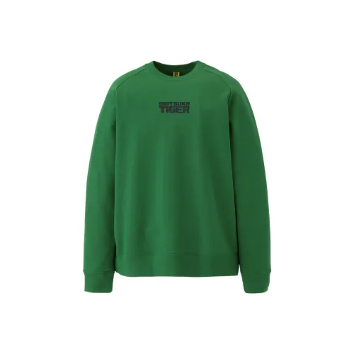 Onitsuka Tiger Круглый вырез Свитер Унисекс Зеленый