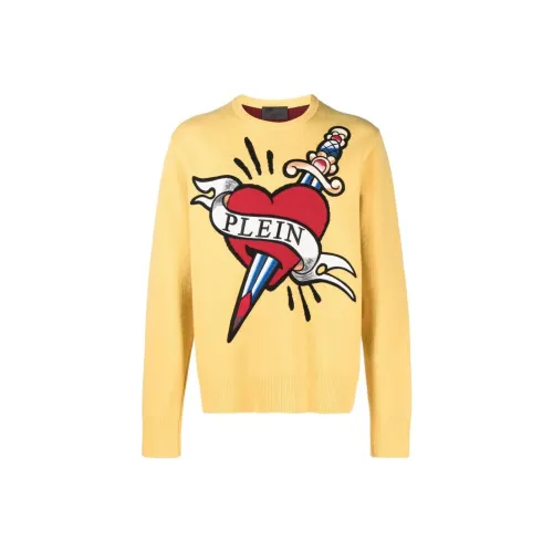 PHILIPP PLEIN Желтые Мужские Свитера