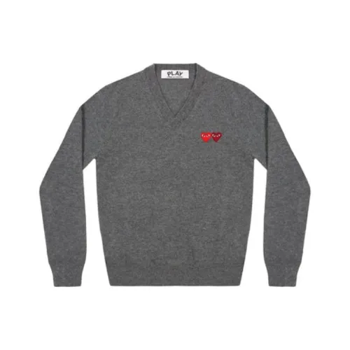CDG Play Серый Мужской Свитеры