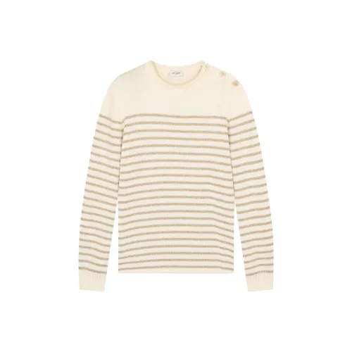 SAINT LAURENT Свитер Мужской Экрю