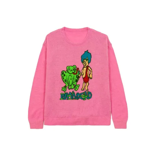 Свитеры Brain Dead co-brand фуксии для мужчин