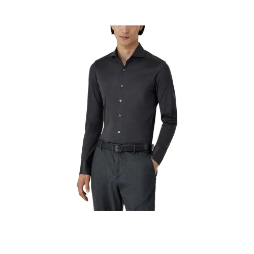 Canali Серые Мужские Рубашки