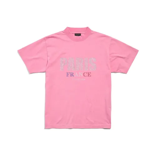 Balenciaga T-Shirt Slim Fit Unisex Bleached Pink