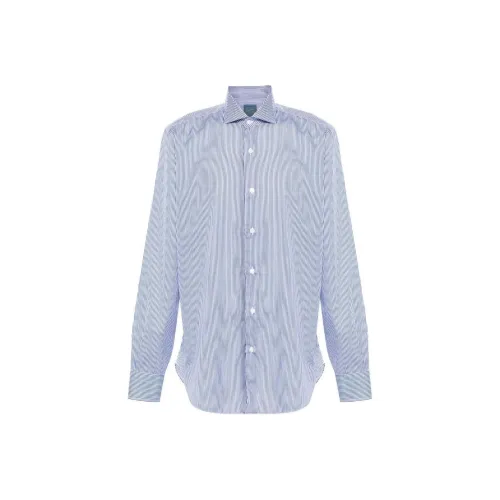 BARBA SS24 Рубашка Мужская Морской Синий