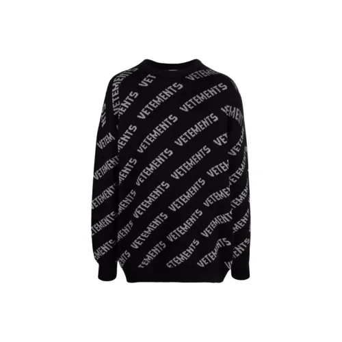 Vetements Черный Унисекс Свитеры