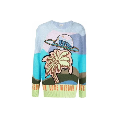 ETRO Мужские Синие Свитера