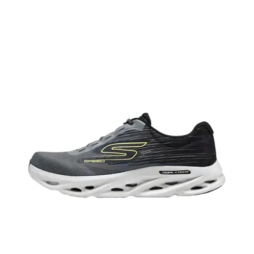 Skechers GO RUN Swirl Tech Speed Low Топ Беговые кроссовки Мужской Серый