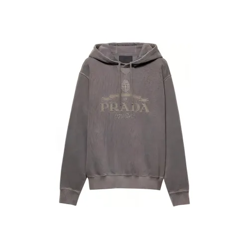 PRADA SS24 Толстовка Мужской Серый