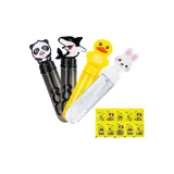 [4 шт + Пузырьки Решение 10 Сумок] Панда 1 + Акула 1 + Желтая утка 1 + Милый кролик 1