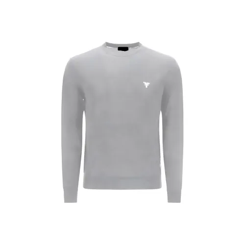 PRADA Светло-серые Мужские Свитера