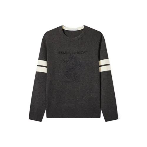 Cabbeen Свитер Мужской Темно-Серый