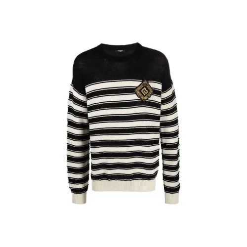 BALMAIN Черные Мужские Свитера
