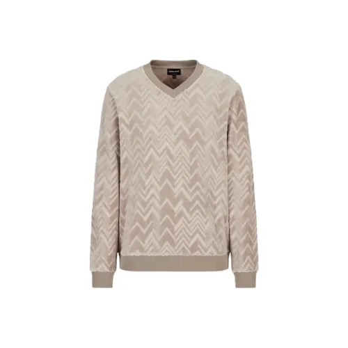 GIORGIO ARMANI Хаки Мужские Свитера