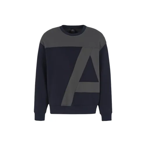 ARMANI EXCHANGEAE FW24 Толстовка Мужской Морской Синий