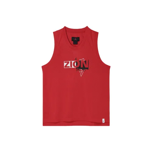 JORDAN Zion Red Men's Tank Tops