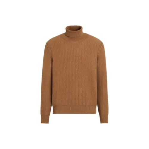 Ermenegildo Zegna Коричневый Мужской Кашемировые Свитера