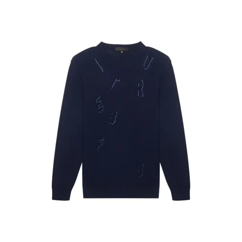 DIDIBOY FW24 Свитер Мужской Синий Фиолетовый