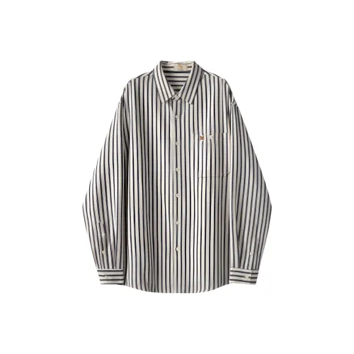 WILLIAM FOX SONS Рубашка Мужская Синие Полосы Узор