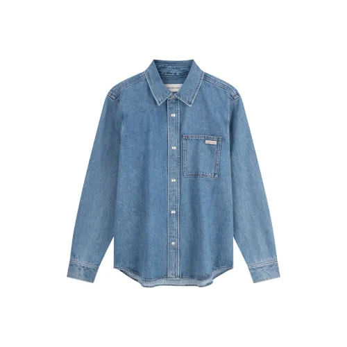 Calvin Klein Рубашка Мужская Джинсовая Светло-Синяя