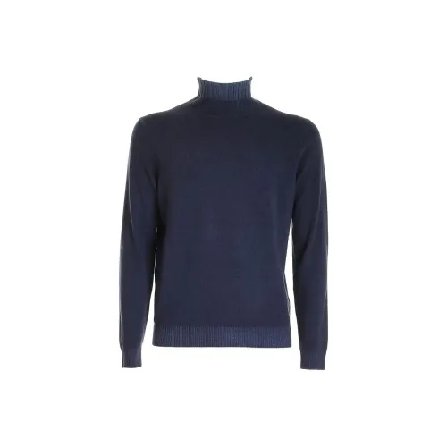 MALO Men's Blue Sweaters MALO Мужские Синие Свитера