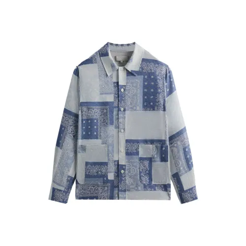 KITH Collaboration Свет Индиго Мужские Рубашки