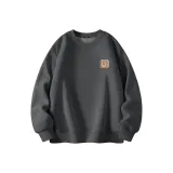 [Heavyweight Fleece-Lined] Темно-серый (Теплый коричневый Логотип Smile на груди)