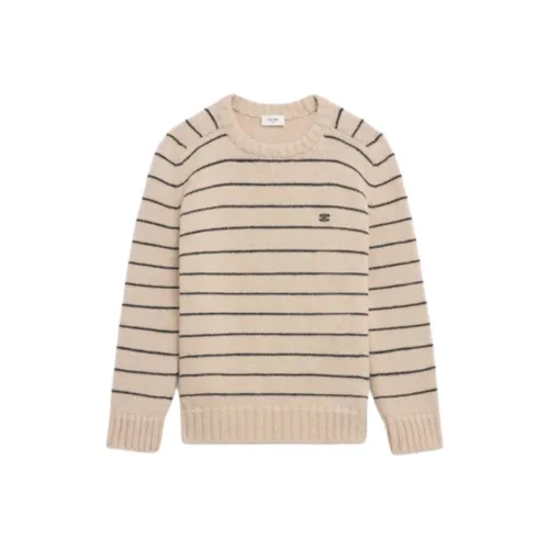 CELINE Свитер Мужской Ванильный Черные полосы