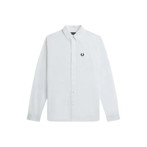 FRED PERRY Белые Мужские Рубашки