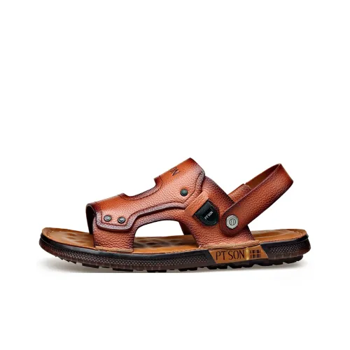 PT'SON Дышащие пляжные сандалии мужские желтые