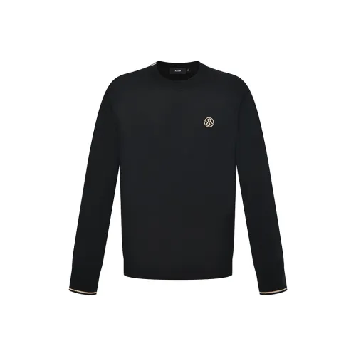 RARE Длинный рукав Свитер Трикотаж Мужской Черный