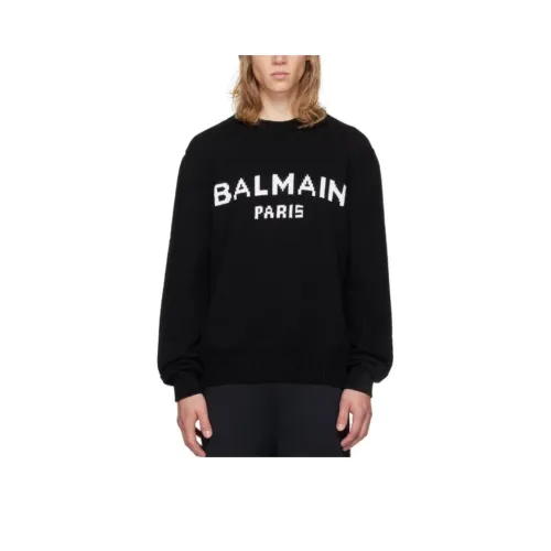 BALMAIN Черные Мужские Свитера