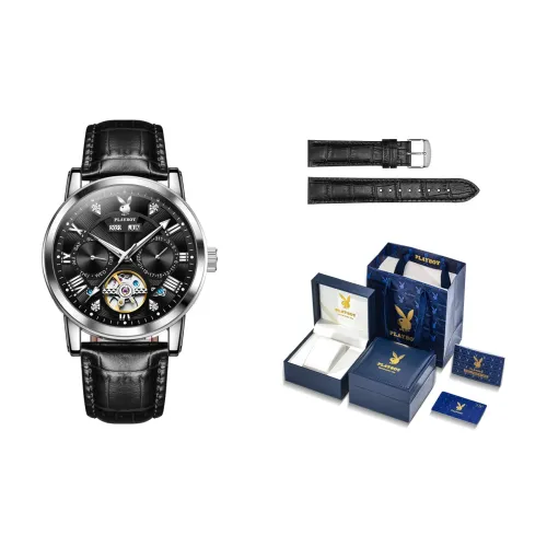 PLAYBOY Collaboration Механические Мужские Часы 42mm*42mm*12,5mm Черные