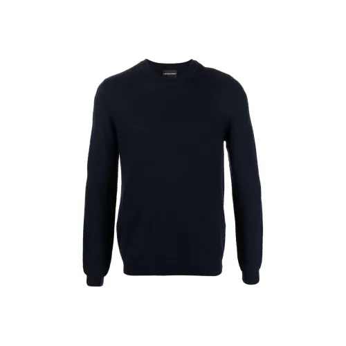 EMPORIO ARMANI FW22 Свитер Мужской Морской Синий