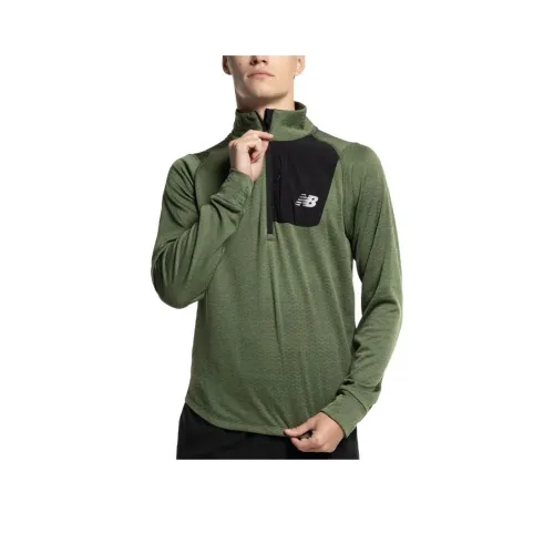 New Balance совместная брендированная реглан-футболка с рукавом унисекс оливково-зеленый