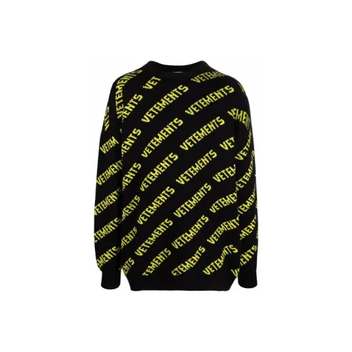 Vetements Черный Унисекс Свитеры