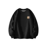 [Heavyweight Fleece-Lined] Черный (Теплый Коричневый Улыбка Логотип на груди)