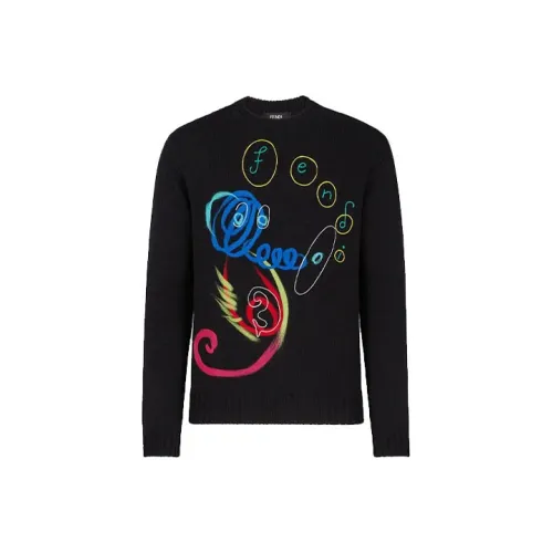 FENDI Мужские черные свитера