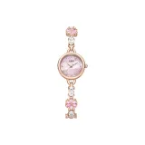 Розовый корпус, розовый циферблат, розовый ромб, полоска