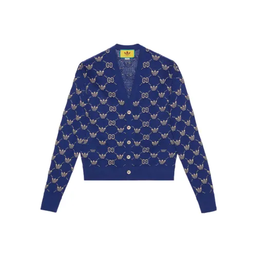 GUCCI X ADIDAS Originals Adidas X GUCCI Co Branded Series SS23 Трикотаж Мужской Синий